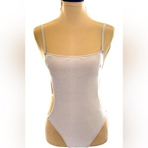 Victoria's Secret Swim Menorca Strappy Backless Silver Sparkle Swimsuits